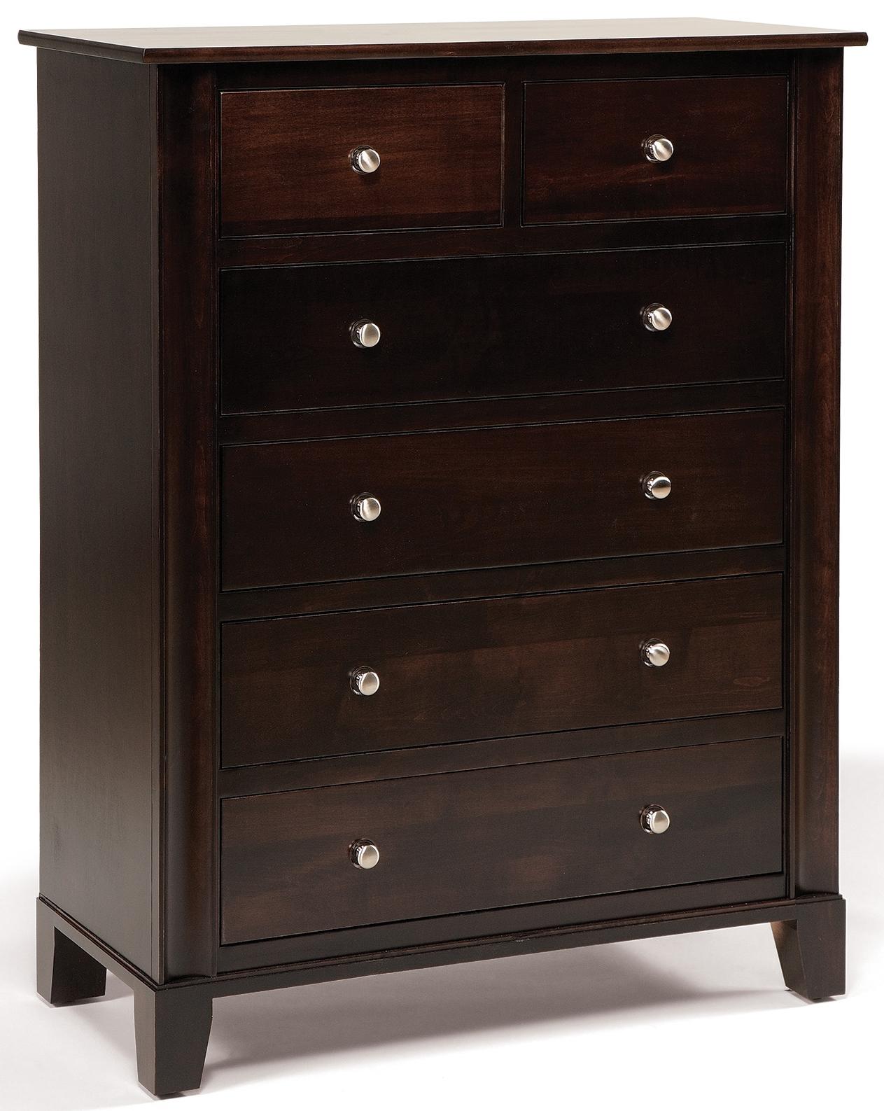 Daniels Amish Cosmopolitan 6-Drawer Chest with Split Drawer | Virginia